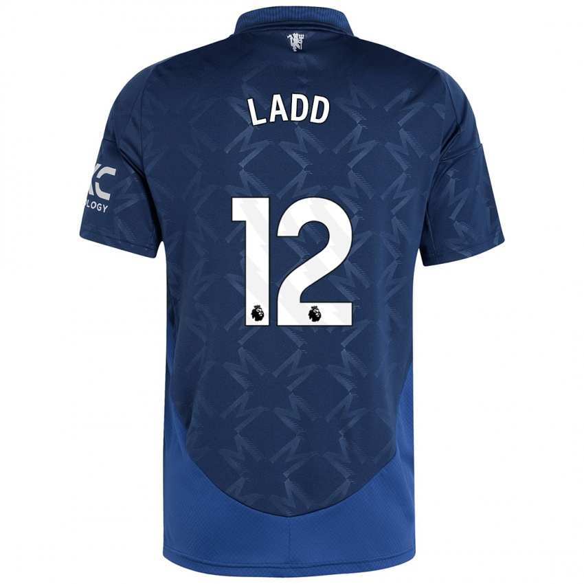 Niño Camiseta Hayley Ladd #12 Índigo 2ª Equipación 2024/25 La Camisa Argentina