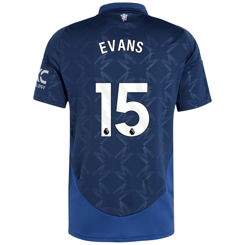 Niño Camiseta Gemma Evans #15 Índigo 2ª Equipación 2024/25 La Camisa Argentina