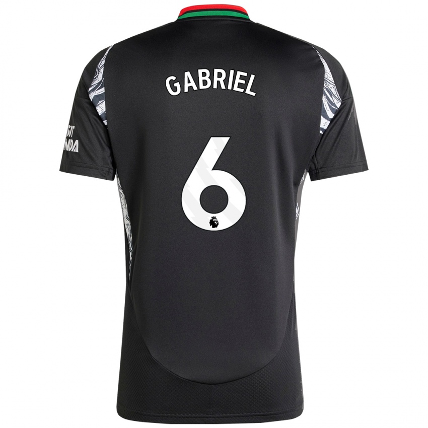 Niño Camiseta Gabriel Magalhaes #6 Negro 2ª Equipación 2024/25 La Camisa Argentina