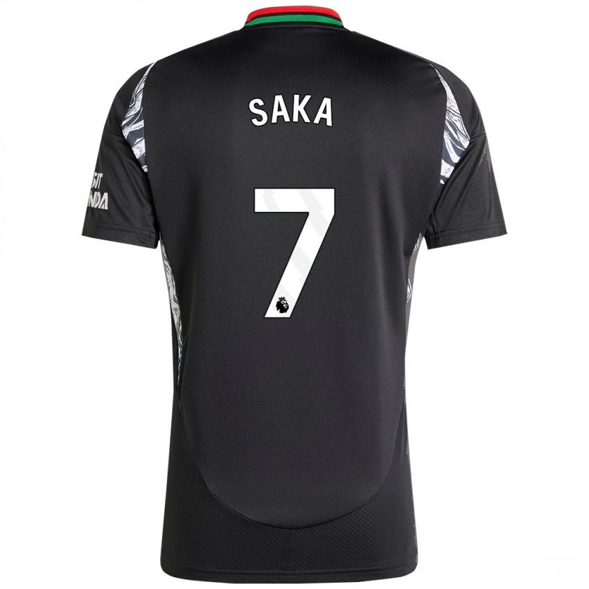 Niño Camiseta Bukayo Saka #7 Negro 2ª Equipación 2024/25 La Camisa Argentina