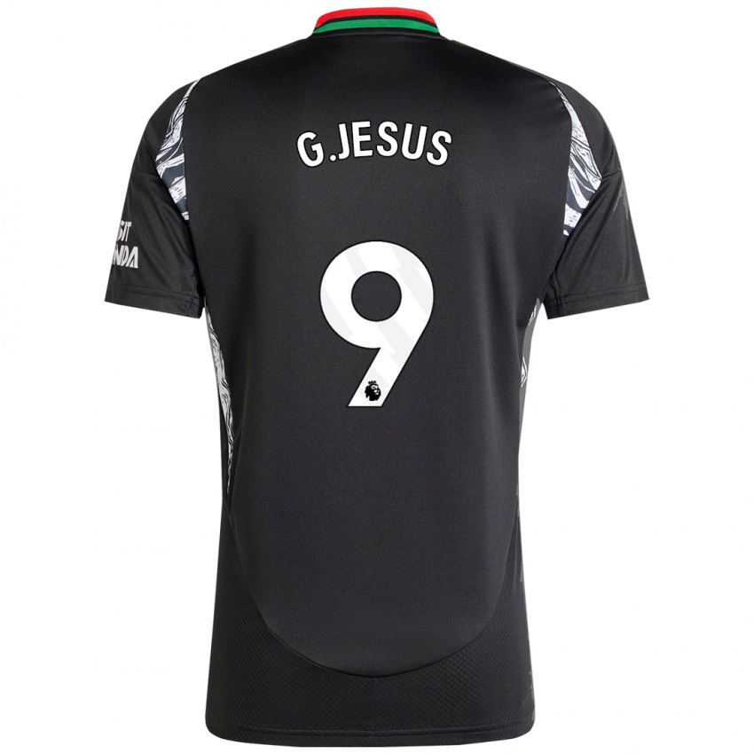 Niño Camiseta Gabriel Jesus #9 Negro 2ª Equipación 2024/25 La Camisa Argentina