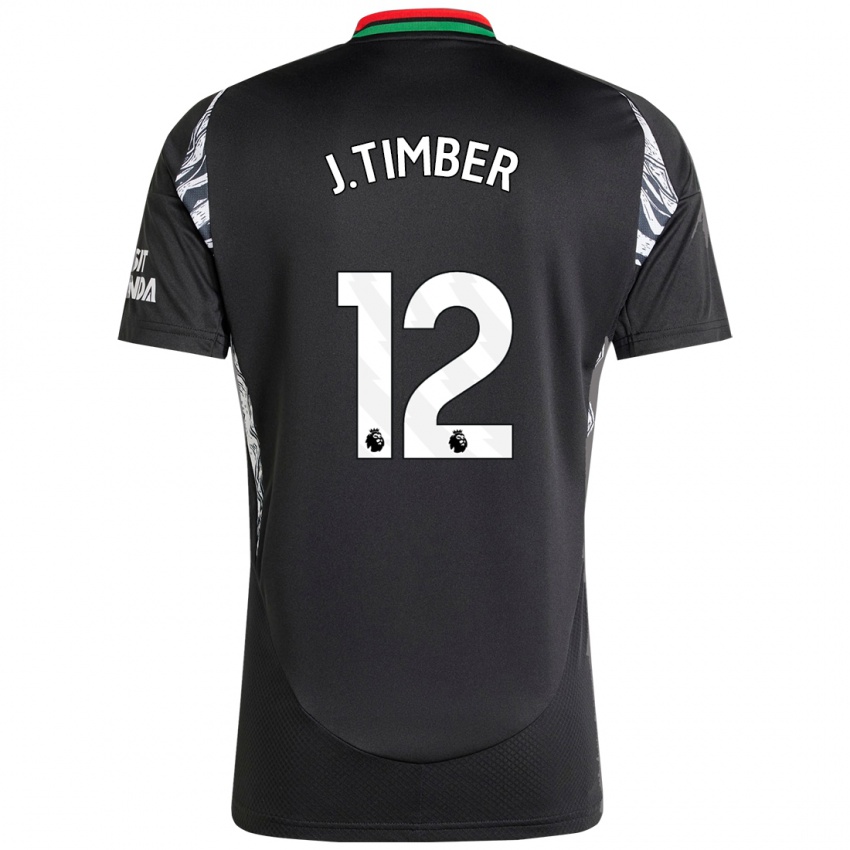 Niño Camiseta Jurrien Timber #12 Negro 2ª Equipación 2024/25 La Camisa Argentina