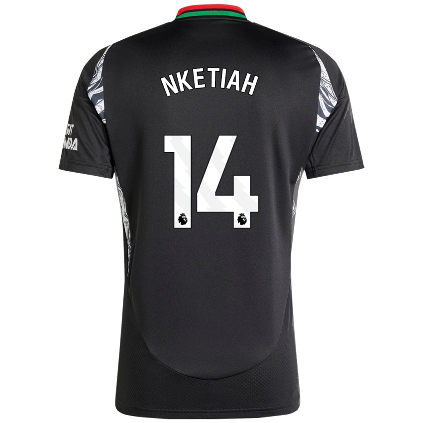 Niño Camiseta Eddie Nketiah #14 Negro 2ª Equipación 2024/25 La Camisa Argentina