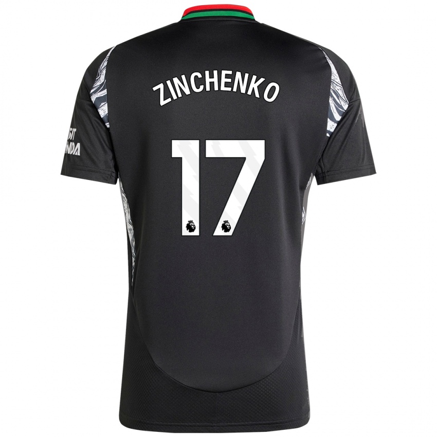 Niño Camiseta Oleksandr Zinchenko #17 Negro 2ª Equipación 2024/25 La Camisa Argentina