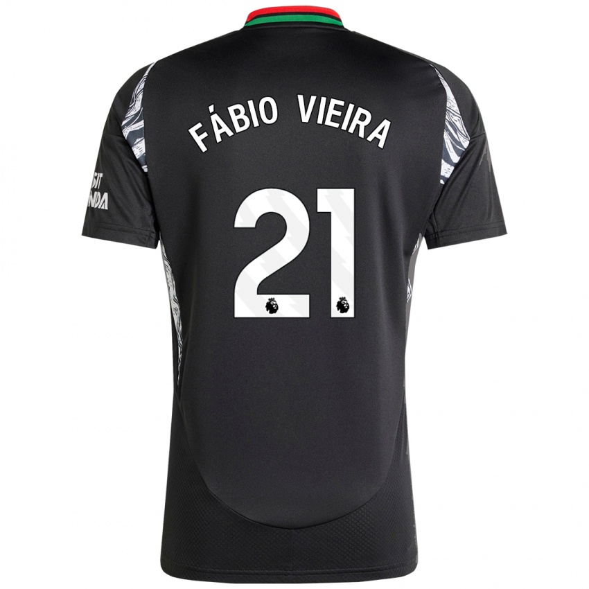 Niño Camiseta Fabio Vieira #21 Negro 2ª Equipación 2024/25 La Camisa Argentina