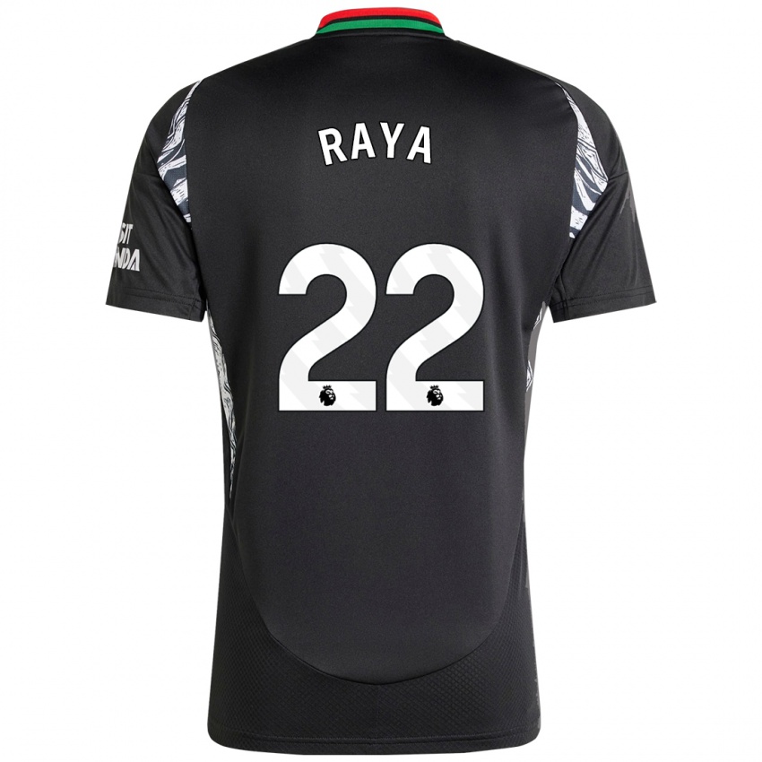 Niño Camiseta David Raya #22 Negro 2ª Equipación 2024/25 La Camisa Argentina