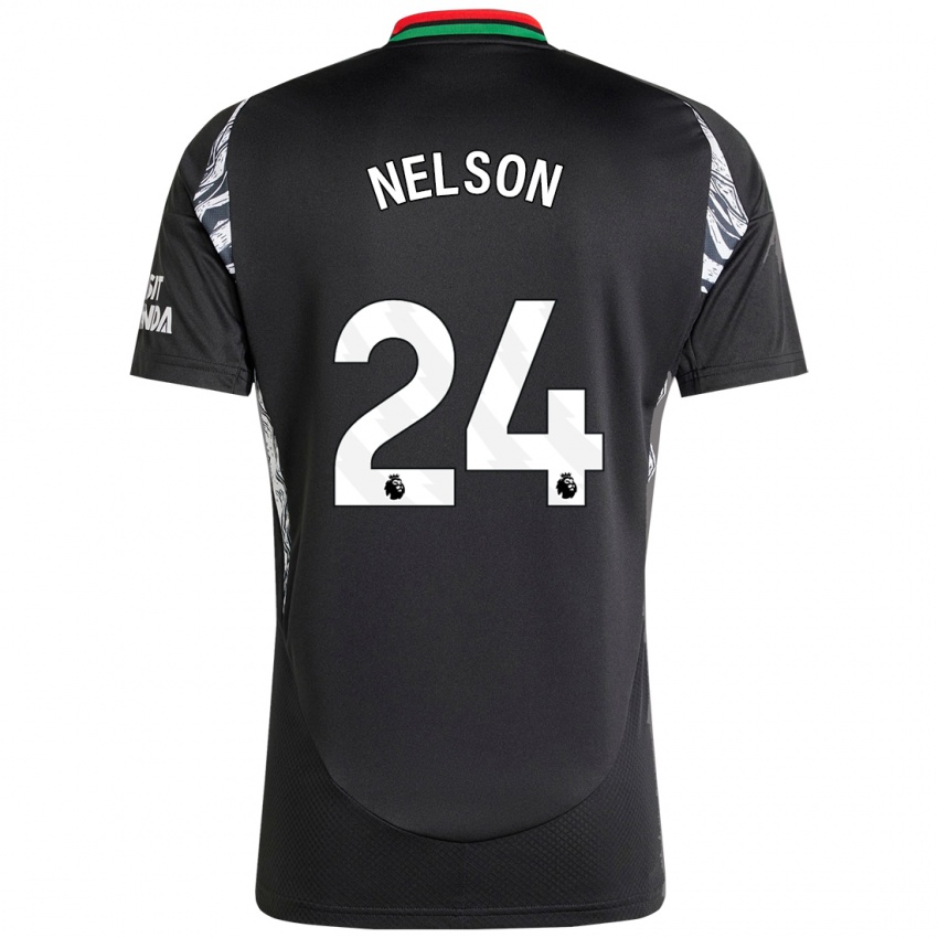 Niño Camiseta Reiss Nelson #24 Negro 2ª Equipación 2024/25 La Camisa Argentina