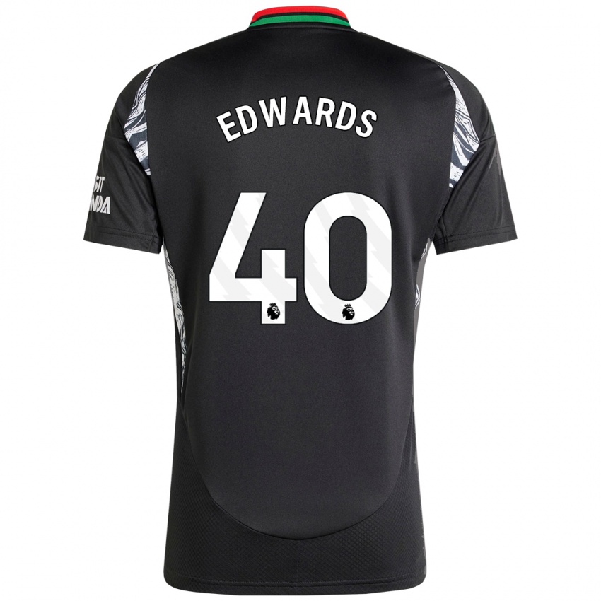 Niño Camiseta Khayon Edwards #40 Negro 2ª Equipación 2024/25 La Camisa Argentina