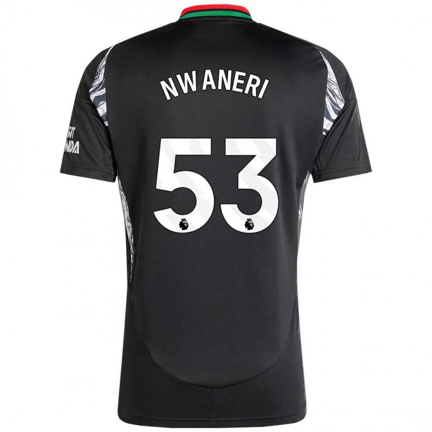 Niño Camiseta Ethan Nwaneri #53 Negro 2ª Equipación 2024/25 La Camisa Argentina