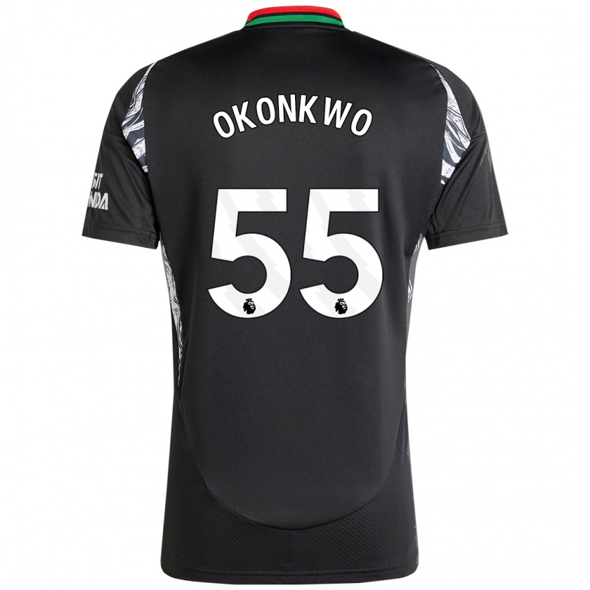 Niño Camiseta Brian Okonkwo #55 Negro 2ª Equipación 2024/25 La Camisa Argentina