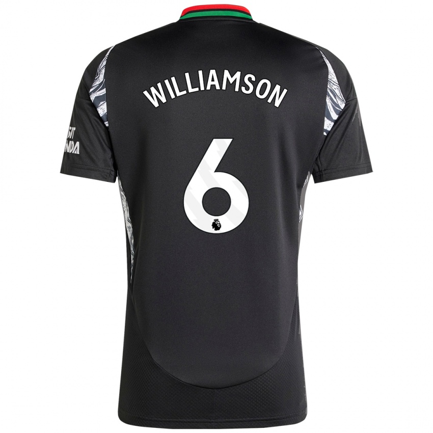 Niño Camiseta Leah Williamson #6 Negro 2ª Equipación 2024/25 La Camisa Argentina