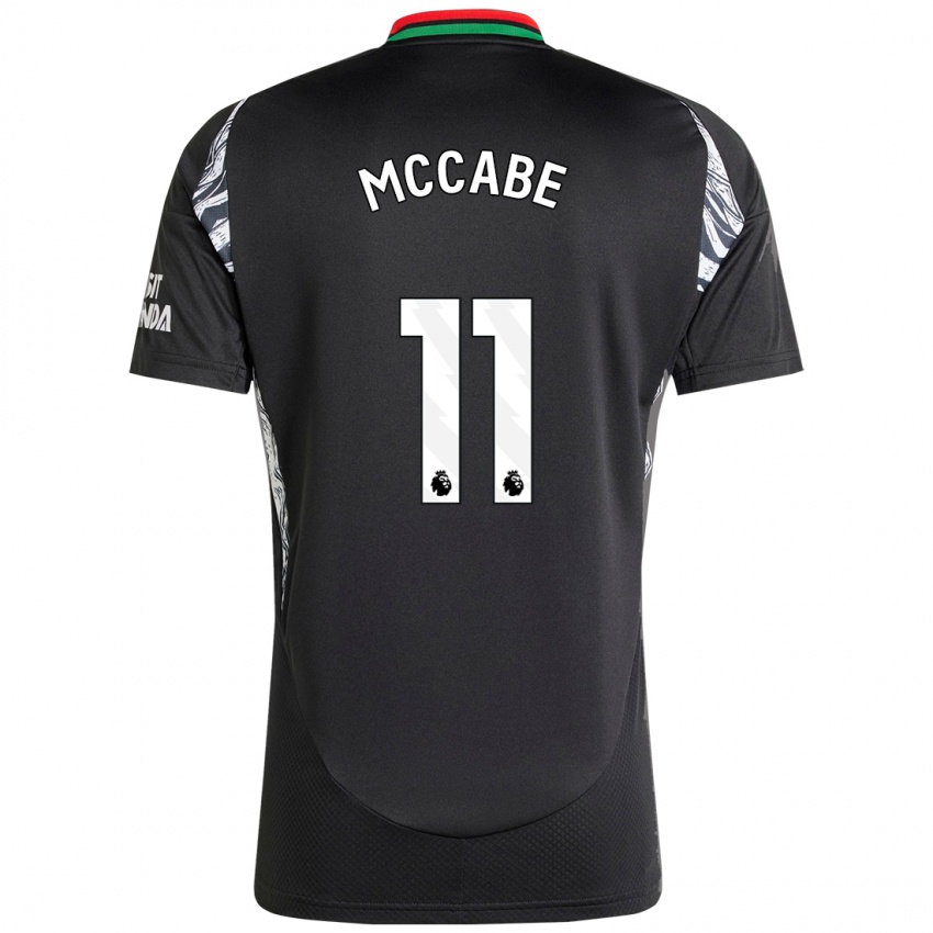 Niño Camiseta Katie Mccabe #11 Negro 2ª Equipación 2024/25 La Camisa Argentina