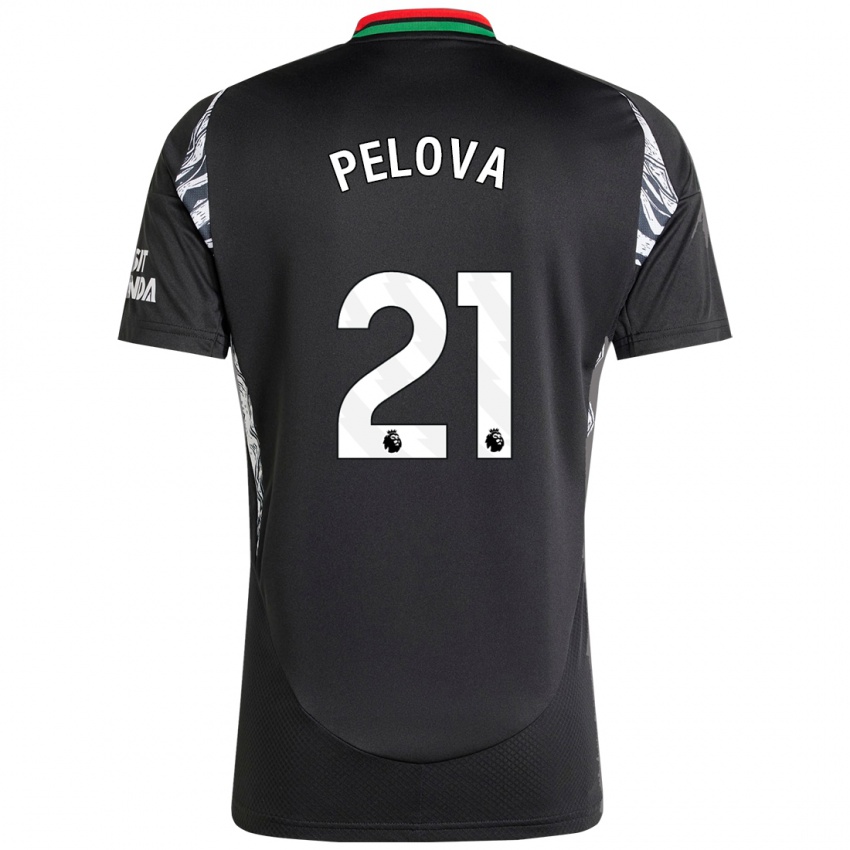 Niño Camiseta Victoria Pelova #21 Negro 2ª Equipación 2024/25 La Camisa Argentina