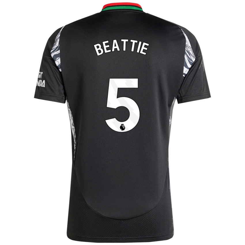 Niño Camiseta Jen Beattie #5 Negro 2ª Equipación 2024/25 La Camisa Argentina