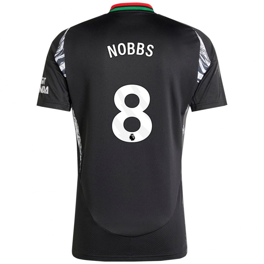 Niño Camiseta Nobbs #8 Negro 2ª Equipación 2024/25 La Camisa Argentina