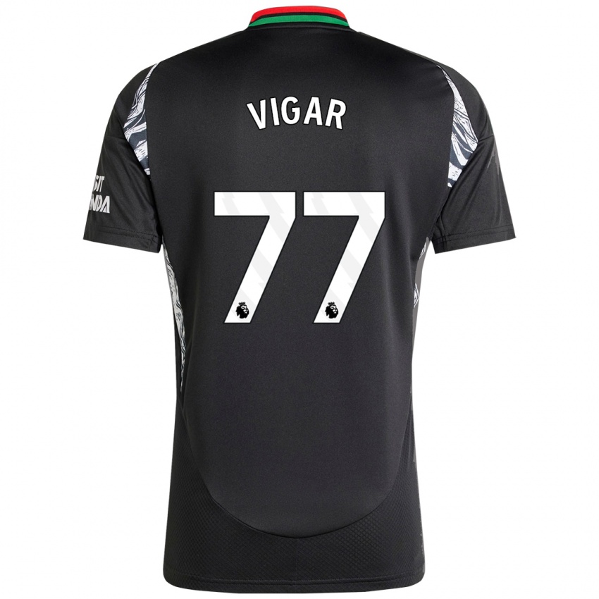 Niño Camiseta Billy Vigar #77 Negro 2ª Equipación 2024/25 La Camisa Argentina