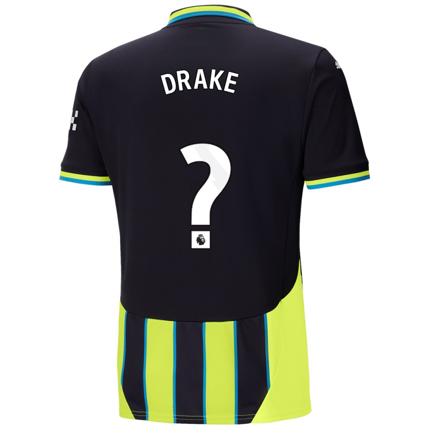 Niño Camiseta Leke Drake #0 Azul Amarillo 2ª Equipación 2024/25 La Camisa Argentina