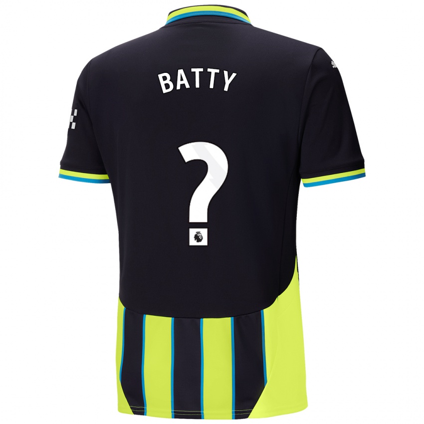 Niño Camiseta Daniel Batty #0 Azul Amarillo 2ª Equipación 2024/25 La Camisa Argentina