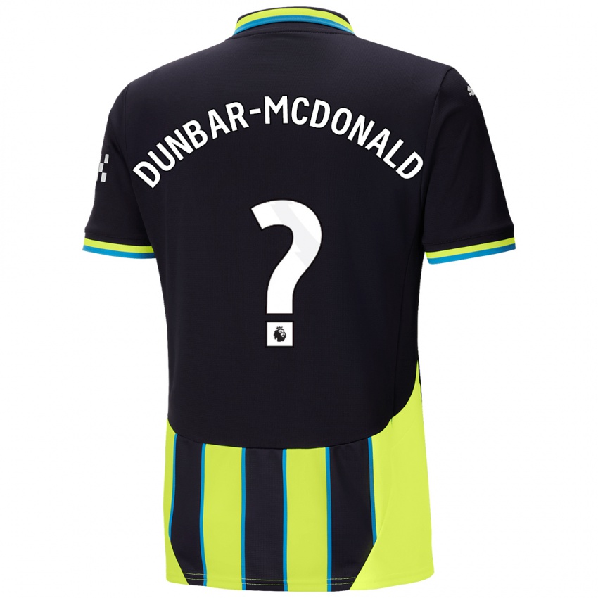 Niño Camiseta Christian Dunbar-Mcdonald #0 Azul Amarillo 2ª Equipación 2024/25 La Camisa Argentina