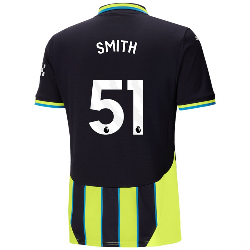 Niño Camiseta Isaac Smith #51 Azul Amarillo 2ª Equipación 2024/25 La Camisa Argentina