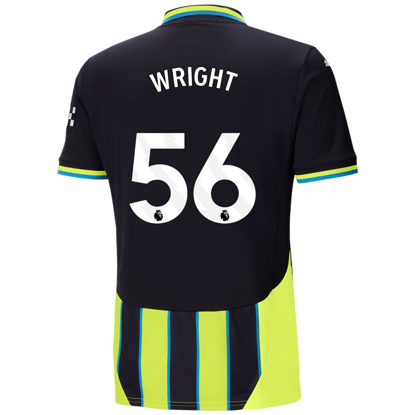 Niño Camiseta Jacob Wright #56 Azul Amarillo 2ª Equipación 2024/25 La Camisa Argentina