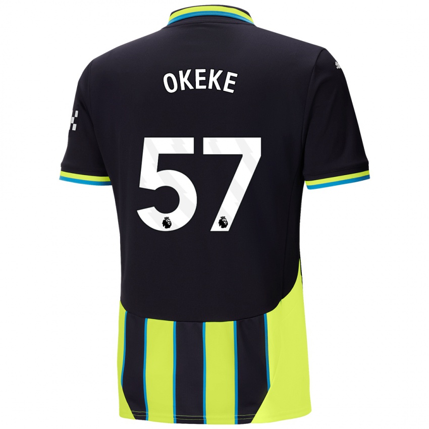 Niño Camiseta Michael Okeke #57 Azul Amarillo 2ª Equipación 2024/25 La Camisa Argentina