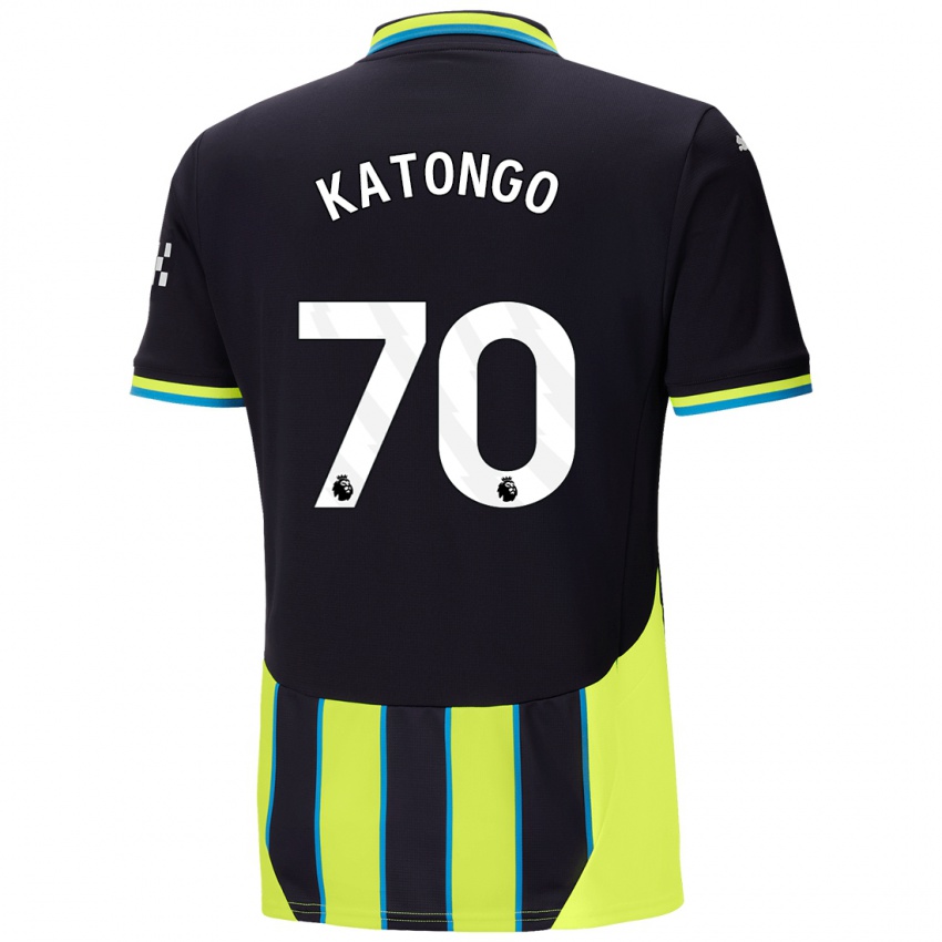 Niño Camiseta Jadel Katongo #70 Azul Amarillo 2ª Equipación 2024/25 La Camisa Argentina