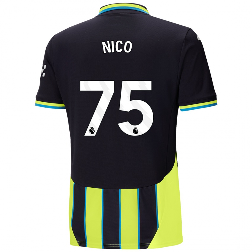 Niño Camiseta Nico O'reilly #75 Azul Amarillo 2ª Equipación 2024/25 La Camisa Argentina