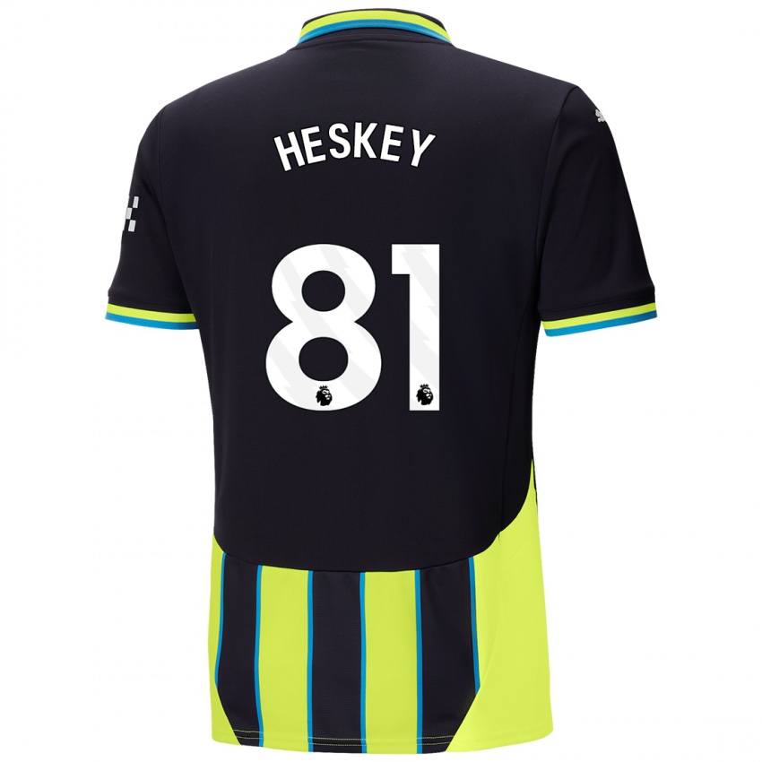 Niño Camiseta Jaden Heskey #81 Azul Amarillo 2ª Equipación 2024/25 La Camisa Argentina