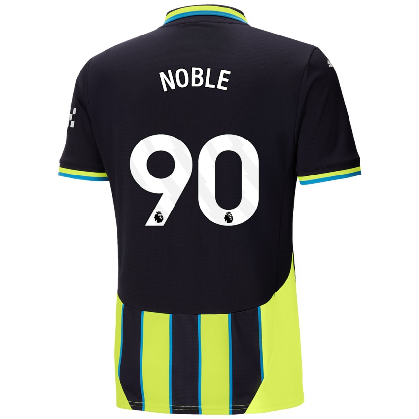 Niño Camiseta Kian Noble #90 Azul Amarillo 2ª Equipación 2024/25 La Camisa Argentina