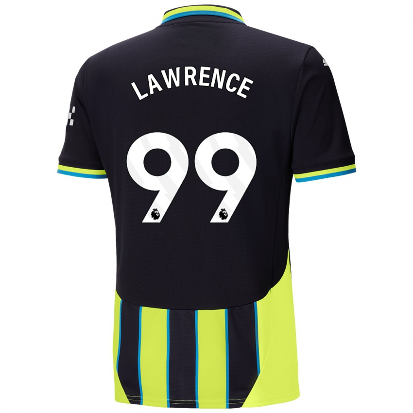 Niño Camiseta Emilio Lawrence #99 Azul Amarillo 2ª Equipación 2024/25 La Camisa Argentina