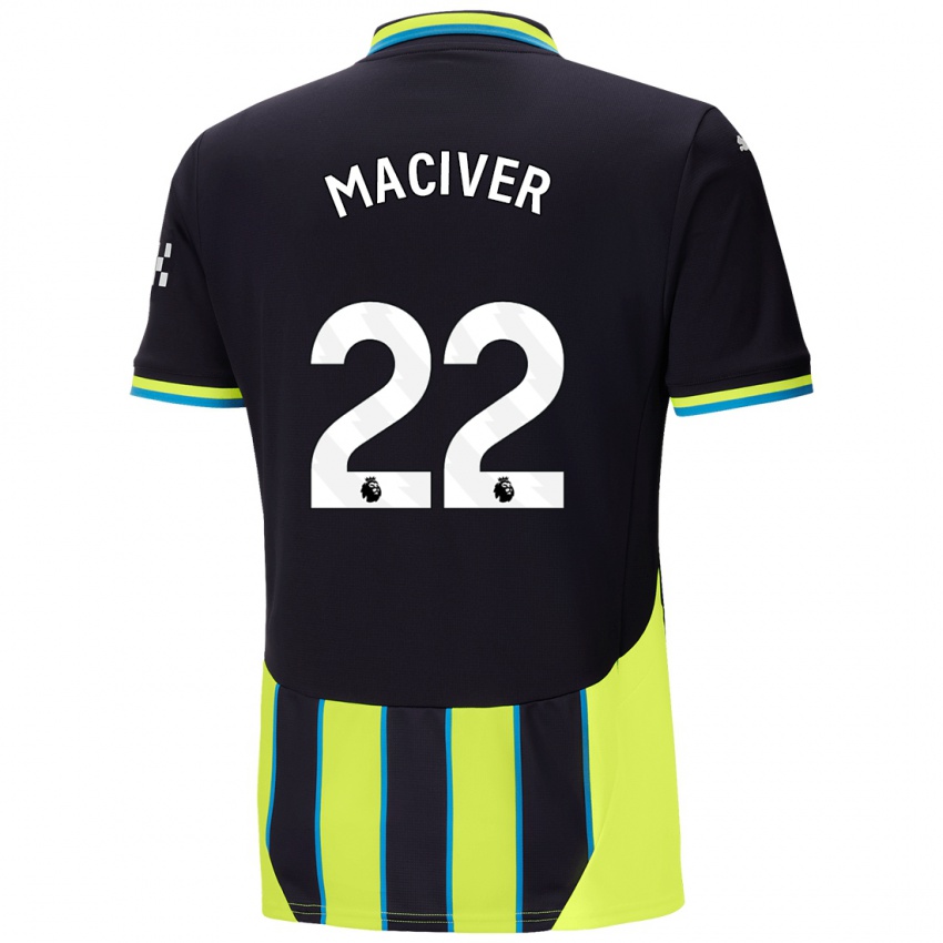 Niño Camiseta Sandy Maciver #22 Azul Amarillo 2ª Equipación 2024/25 La Camisa Argentina