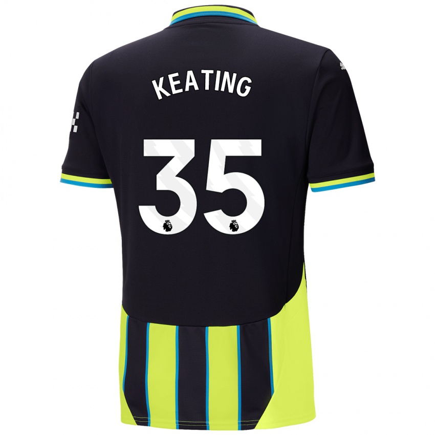 Niño Camiseta Khiara Keating #35 Azul Amarillo 2ª Equipación 2024/25 La Camisa Argentina