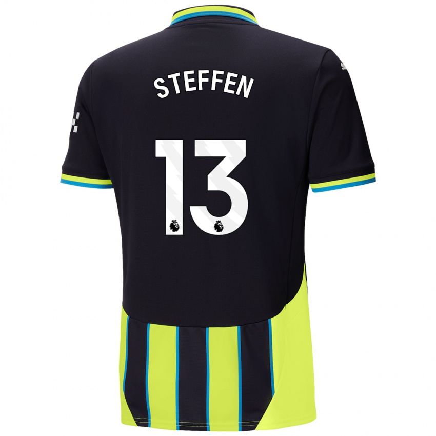 Niño Camiseta Zack Steffen #13 Azul Amarillo 2ª Equipación 2024/25 La Camisa Argentina