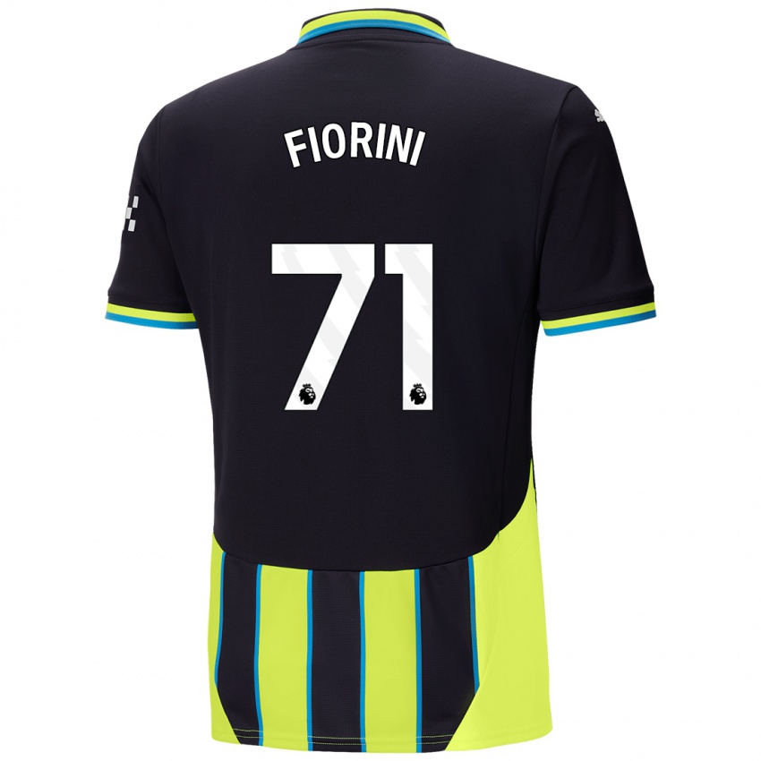 Niño Camiseta Lewis Fiorini #71 Azul Amarillo 2ª Equipación 2024/25 La Camisa Argentina