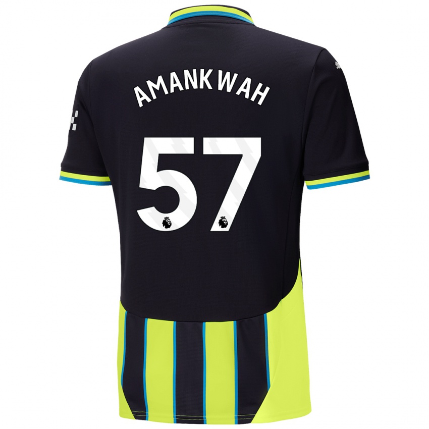 Niño Camiseta Yeboah Amankwah #57 Azul Amarillo 2ª Equipación 2024/25 La Camisa Argentina