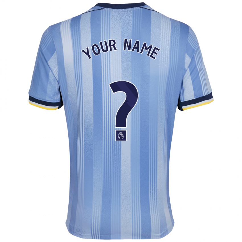 Niño Camiseta Su Nombre #0 Azul Claro 2ª Equipación 2024/25 La Camisa Argentina