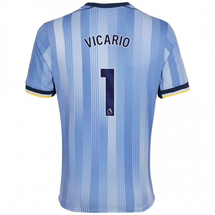 Niño Camiseta Guglielmo Vicario #1 Azul Claro 2ª Equipación 2024/25 La Camisa Argentina