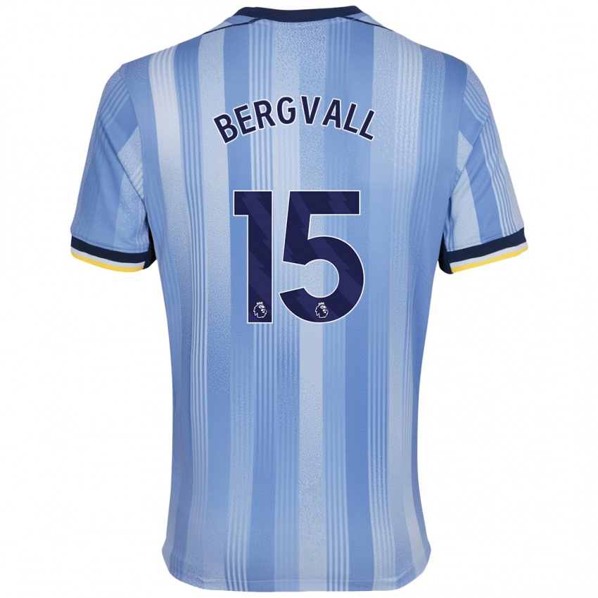 Niño Camiseta Lucas Bergvall #15 Azul Claro 2ª Equipación 2024/25 La Camisa Argentina