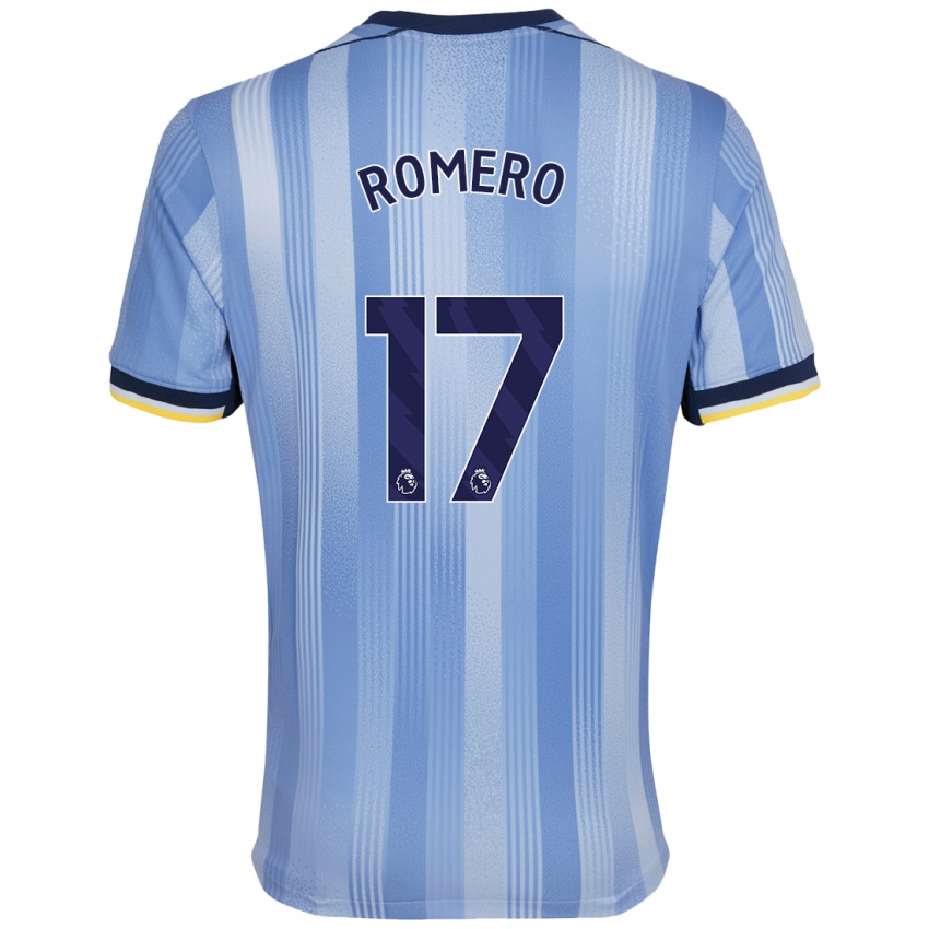 Niño Camiseta Cristian Romero #17 Azul Claro 2ª Equipación 2024/25 La Camisa Argentina