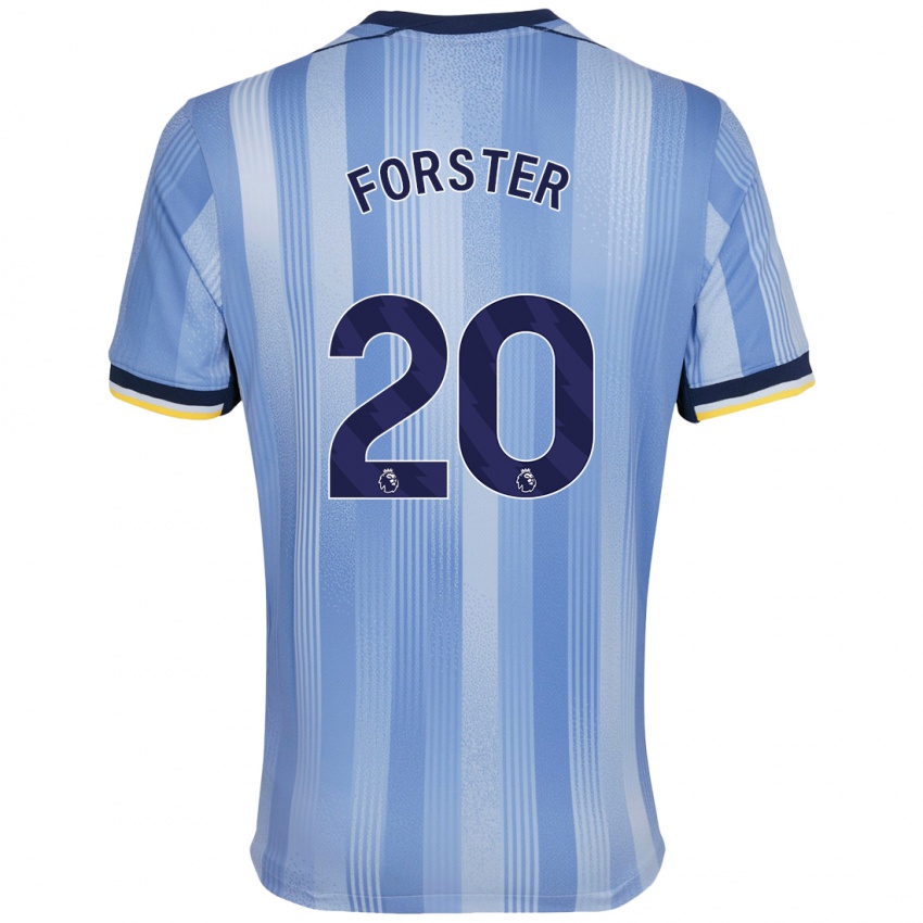 Niño Camiseta Fraser Forster #20 Azul Claro 2ª Equipación 2024/25 La Camisa Argentina