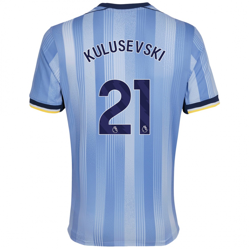 Niño Camiseta Dejan Kulusevski #21 Azul Claro 2ª Equipación 2024/25 La Camisa Argentina