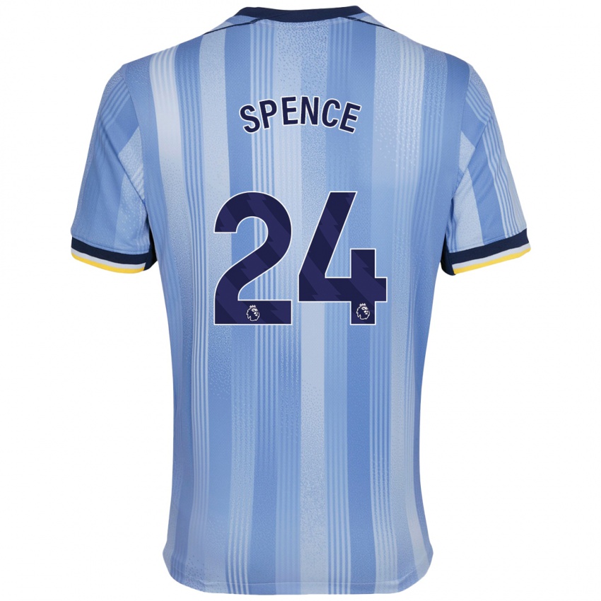 Niño Camiseta Djed Spence #24 Azul Claro 2ª Equipación 2024/25 La Camisa Argentina