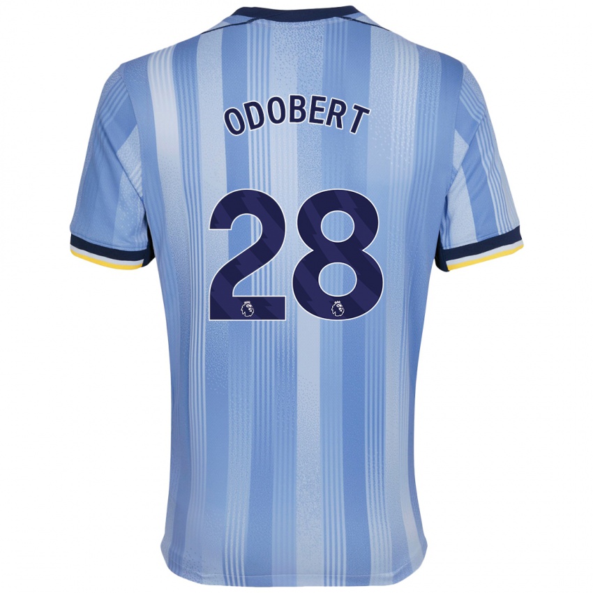 Niño Camiseta Wilson Odobert #28 Azul Claro 2ª Equipación 2024/25 La Camisa Argentina