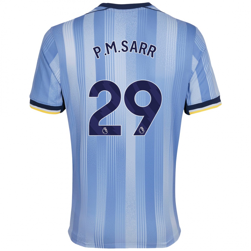 Niño Camiseta Pape Matar Sarr #29 Azul Claro 2ª Equipación 2024/25 La Camisa Argentina