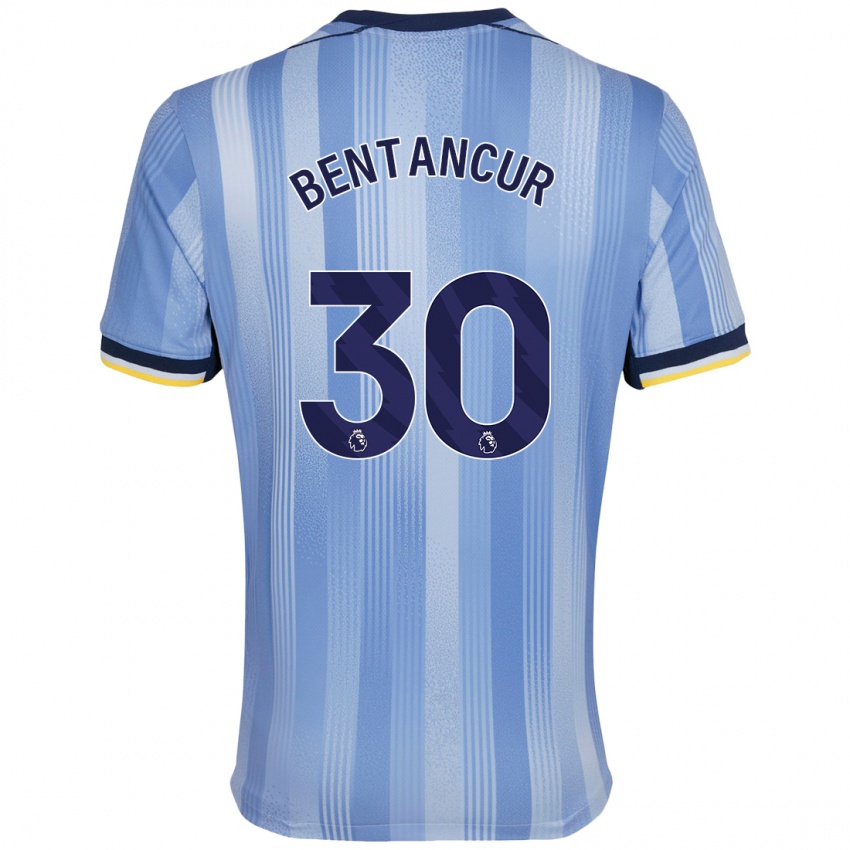 Niño Camiseta Rodrigo Bentancur #30 Azul Claro 2ª Equipación 2024/25 La Camisa Argentina