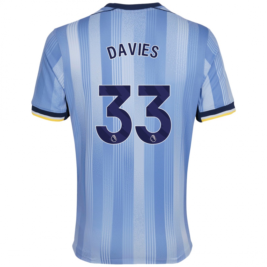 Niño Camiseta Ben Davies #33 Azul Claro 2ª Equipación 2024/25 La Camisa Argentina