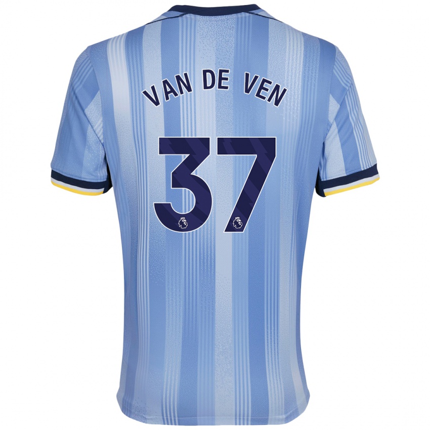 Niño Camiseta Micky Van De Ven #37 Azul Claro 2ª Equipación 2024/25 La Camisa Argentina