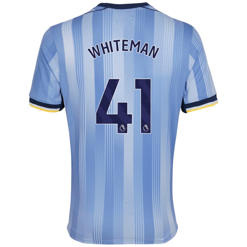 Niño Camiseta Alfie Whiteman #41 Azul Claro 2ª Equipación 2024/25 La Camisa Argentina