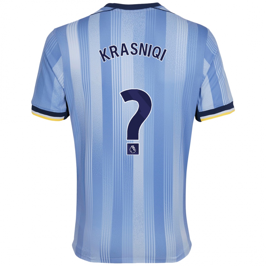 Niño Camiseta Elliot Krasniqi #0 Azul Claro 2ª Equipación 2024/25 La Camisa Argentina